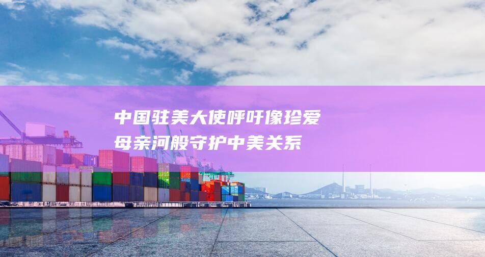 中国驻美大使呼吁 像珍爱母亲河般守护中美关系 (中国驻美大使馆)