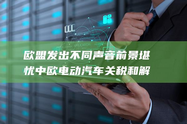 欧盟发出不同声音 前景堪忧 中欧电动汽车关税和解风云 (欧盟同意)