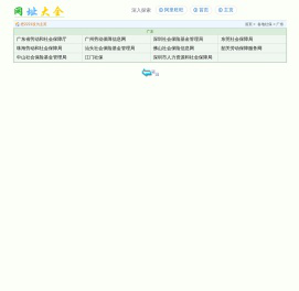 2221网址大全－－各地社保-广东
