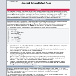 Apache2 Debian Default Page: It works